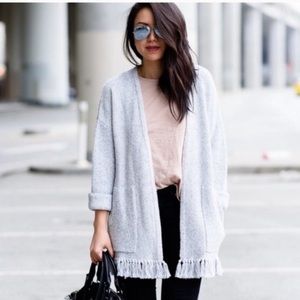 MADEWELL Memento Fringe Cardigan Sweater